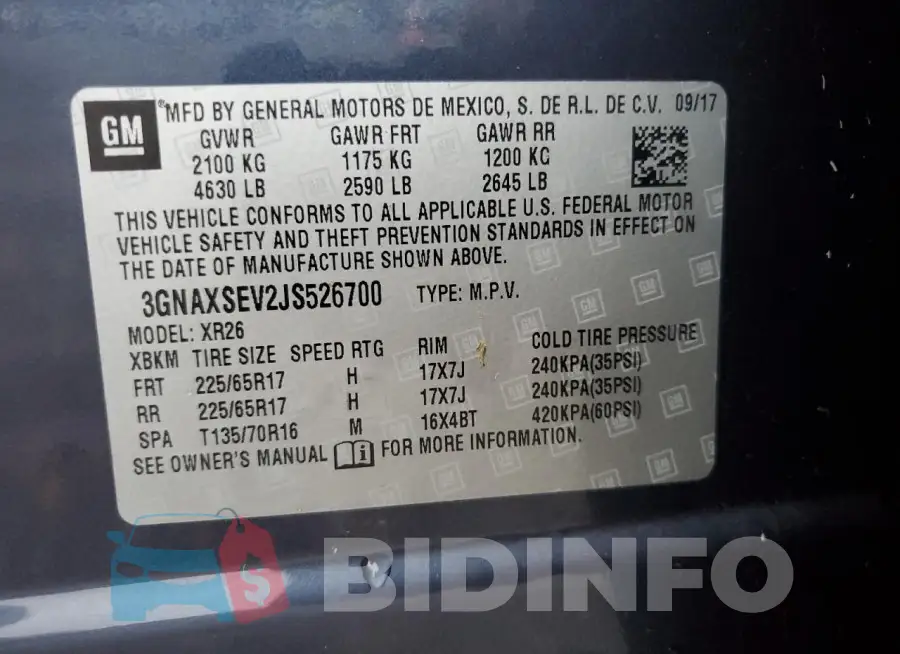 3GNAXSEV2JS526700 Photo# 13
