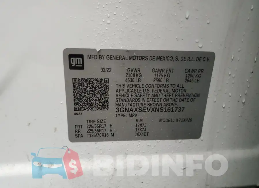 3GNAXSEVXNS161737 Photo# 13