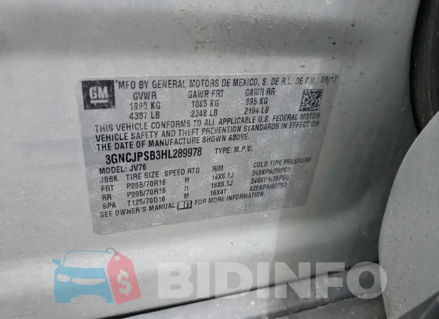 3GNCJPSB3HL289978 Photo# 12