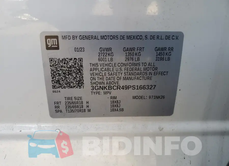 3GNKBCR49PS166327 Photo# 14