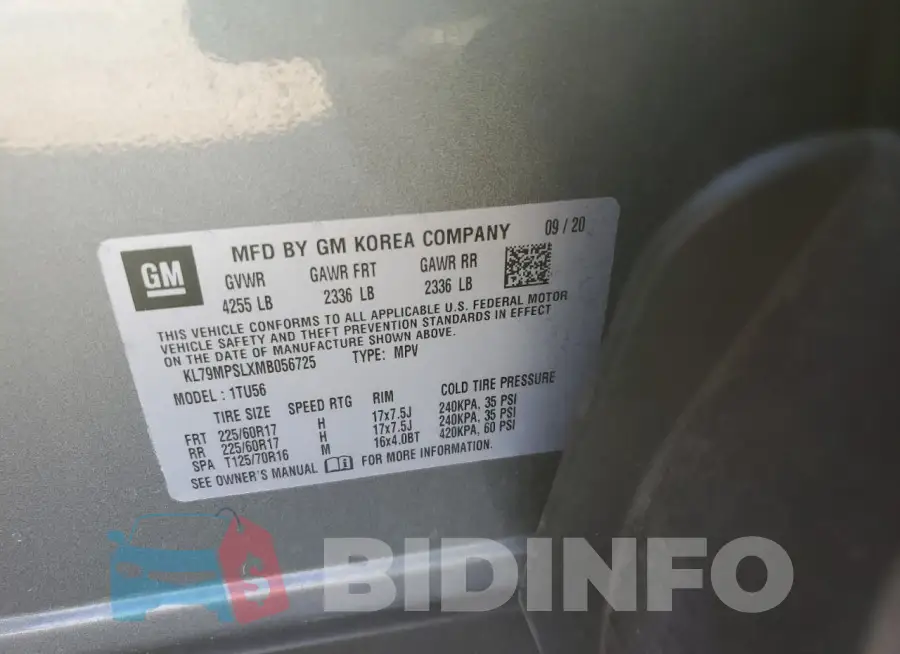 KL79MPSLXMB056725 Photo# 14