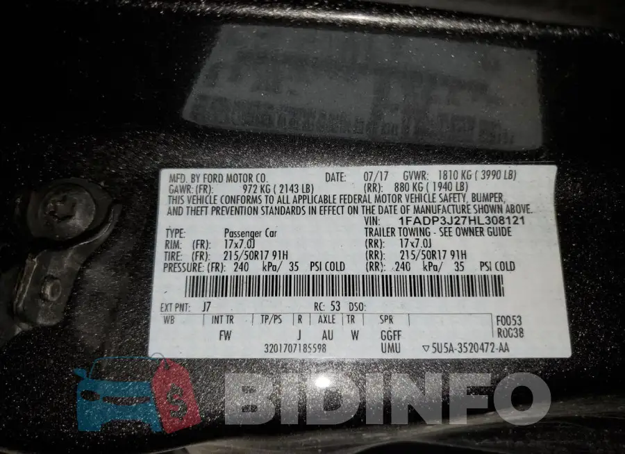 1FADP3J27HL308121 Photo# 12