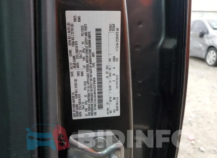 1FMCU0JD4HUD75909 Photo# 13