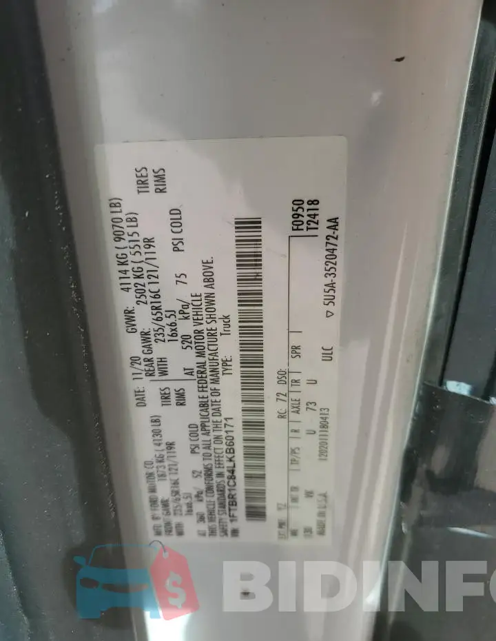 1FTBR1C84LKB60171 Photo# 13