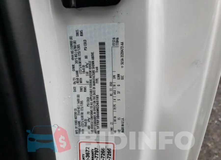 1FTRF3B66MED65185 Photo# 12