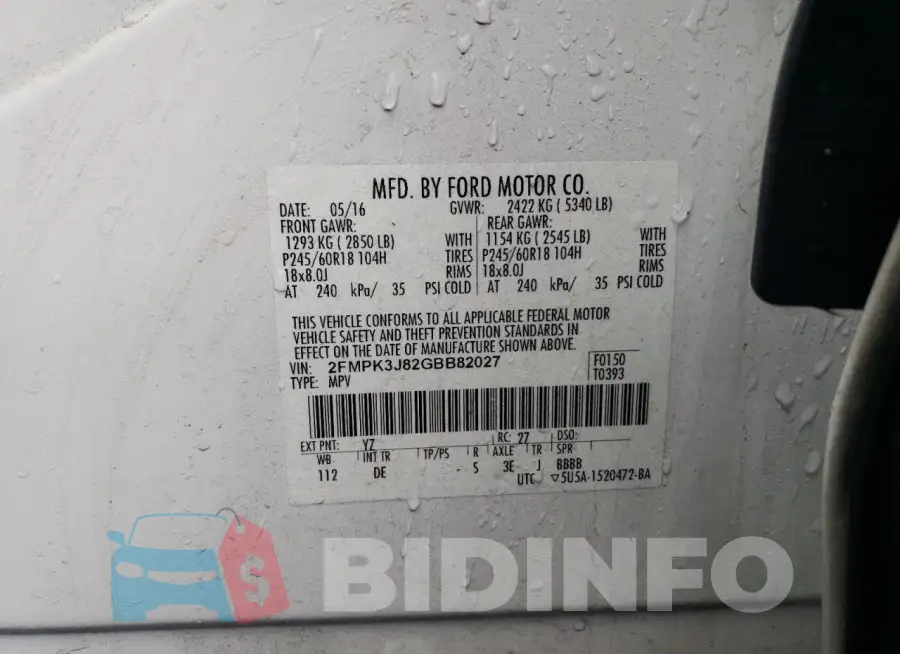 2FMPK3J82GBB82027 Photo# 13