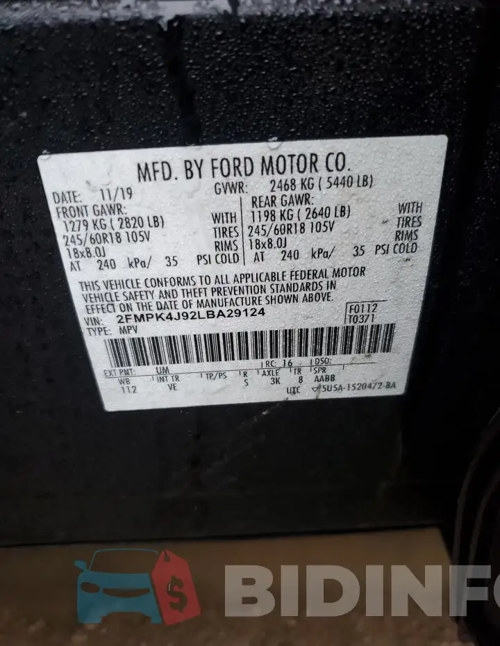 2FMPK4J92LBA29124 Photo# 13