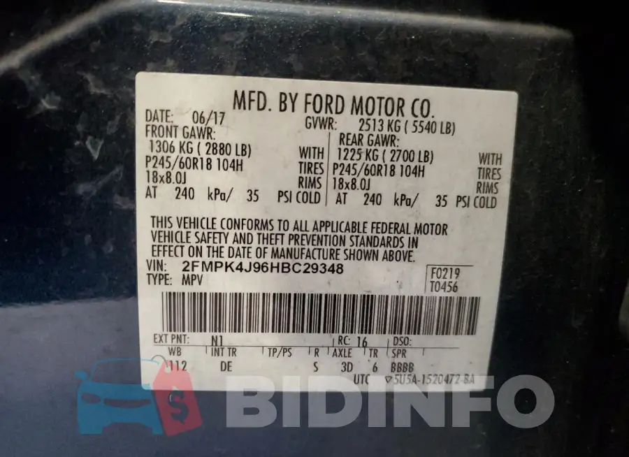 2FMPK4J96HBC29348 Photo# 14