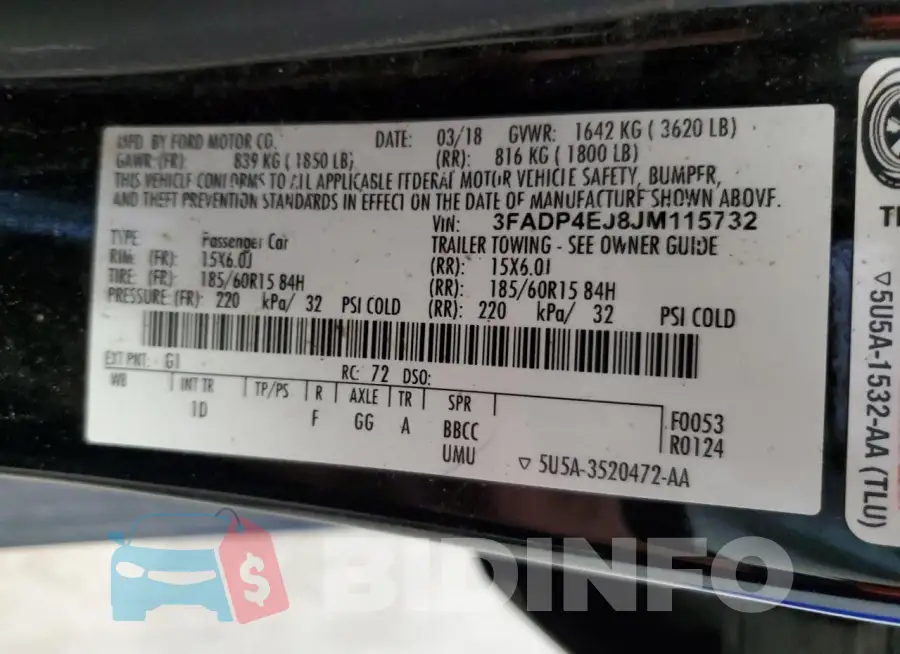 3FADP4EJ8JM115732 Photo# 12