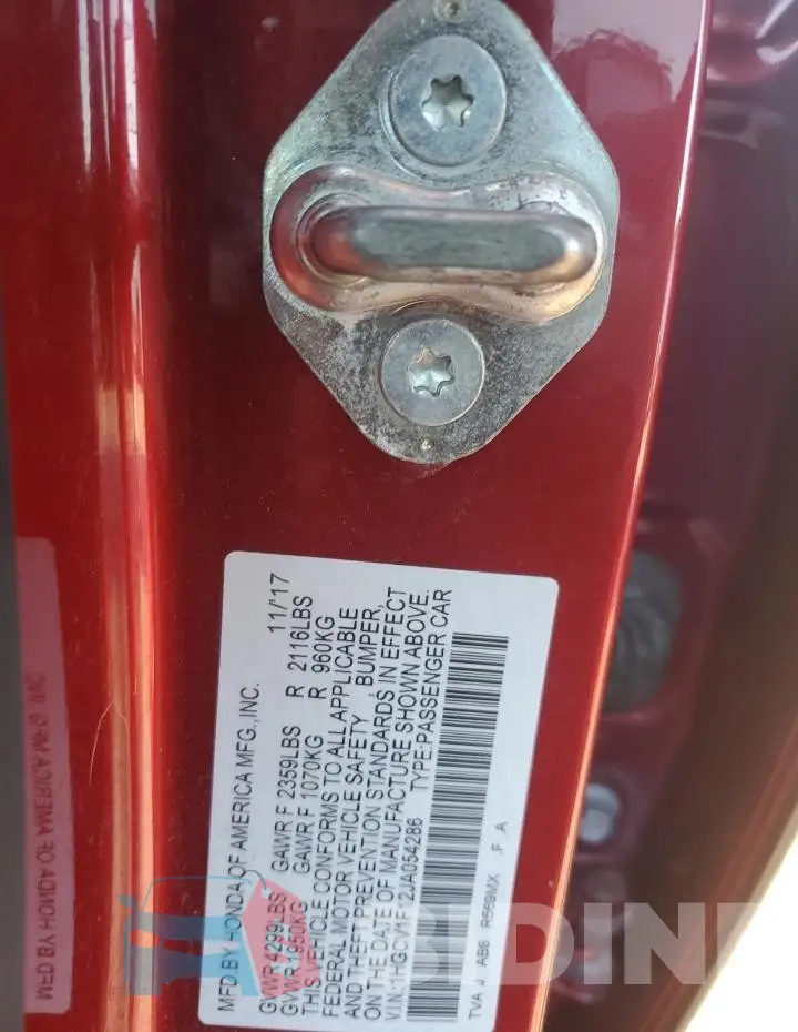 1HGCV1F12JA054286 Photo# 12