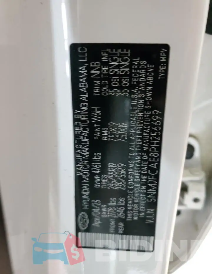 5NMJFCAE8PH256699 Photo# 14