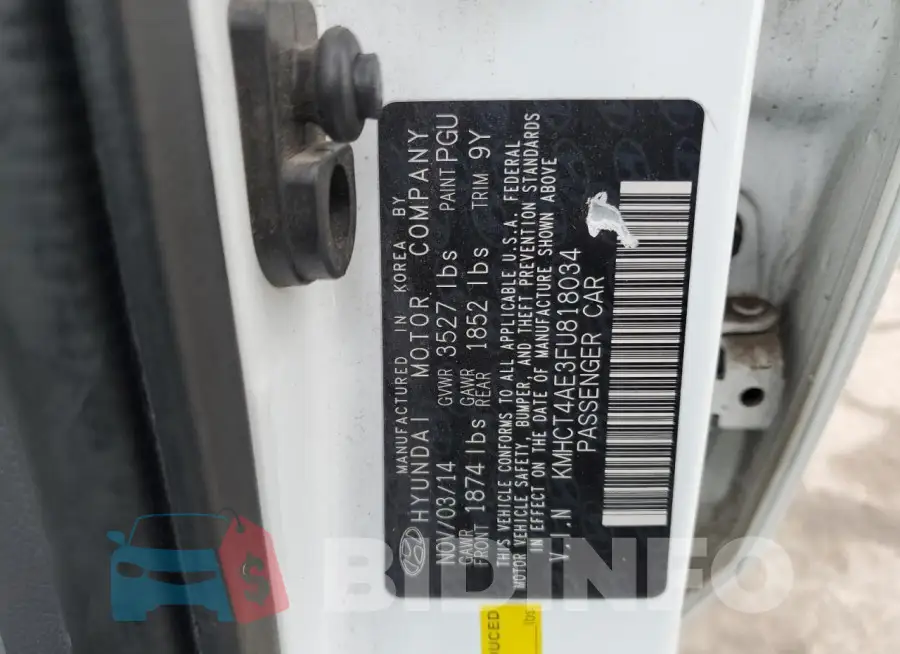 KMHCT4AE3FU818034 Photo# 12