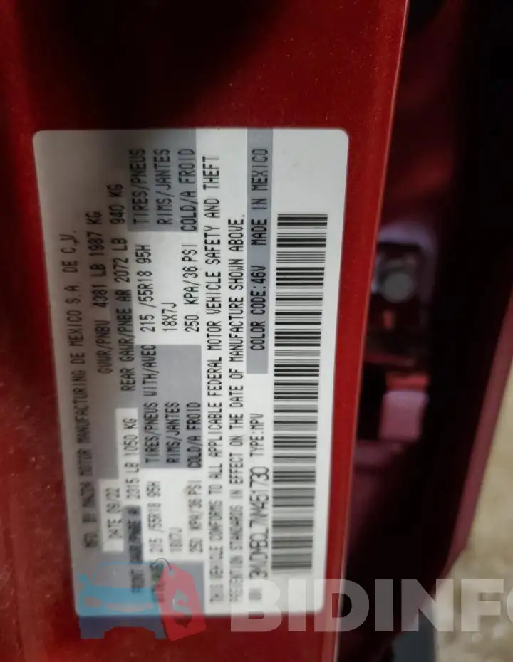 3MVDMBCL7NM451730 Photo# 12