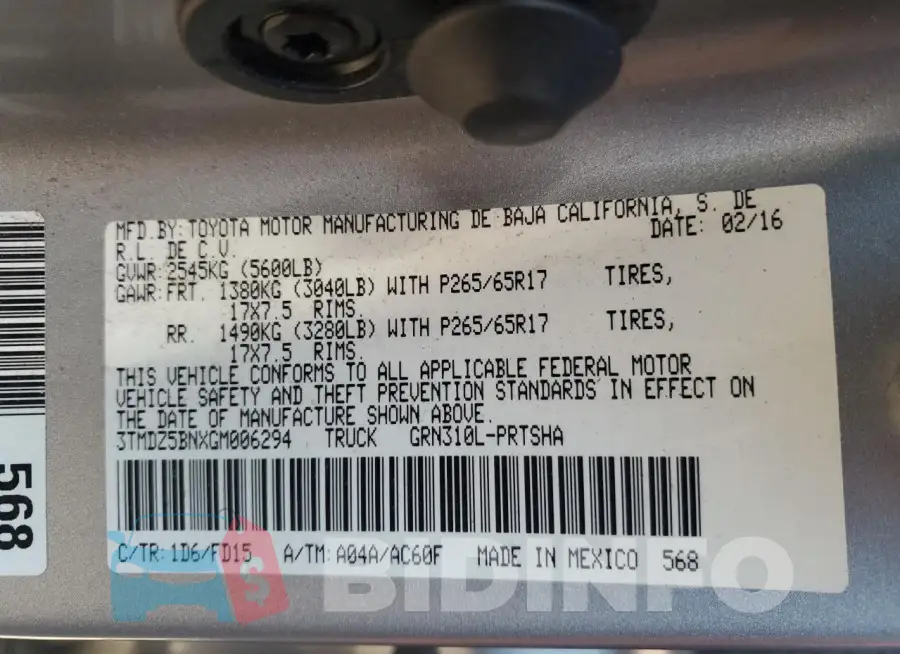 3TMDZ5BNXGM006294 Photo# 12