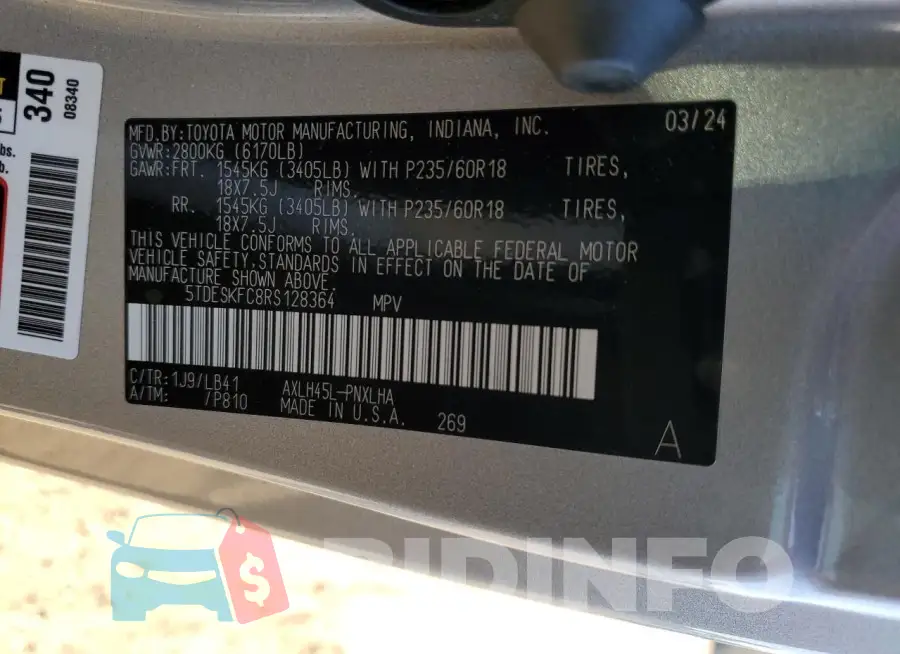 5TDESKFC8RS128364 Photo# 14