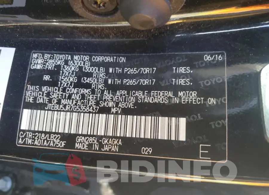 JTEBU5JR7G5358437 Photo# 13