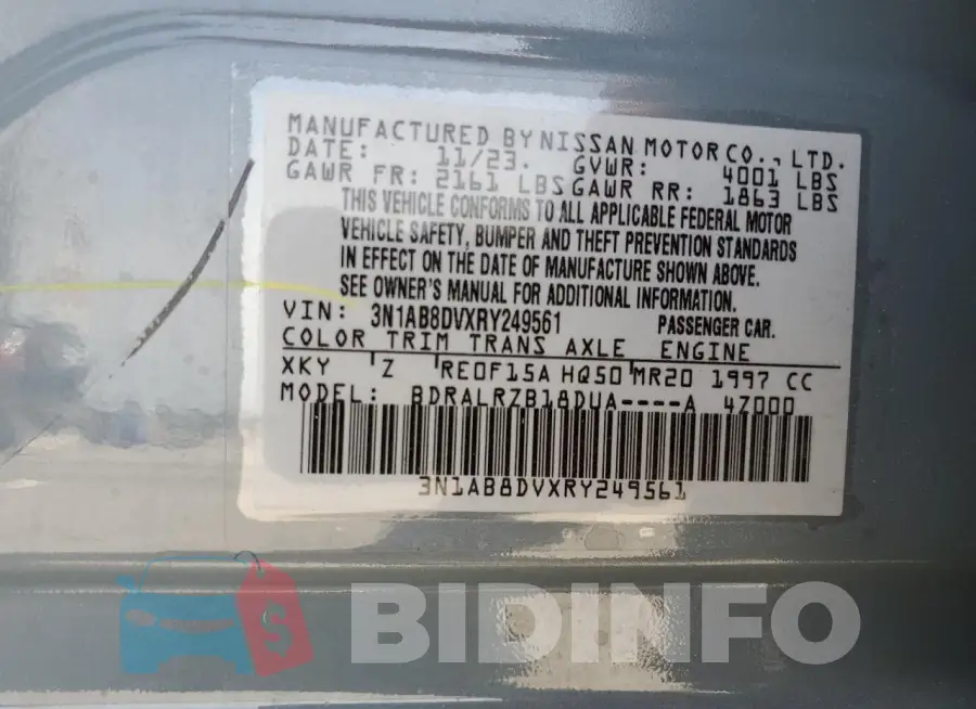 3N1AB8DVXRY249561 Photo# 12
