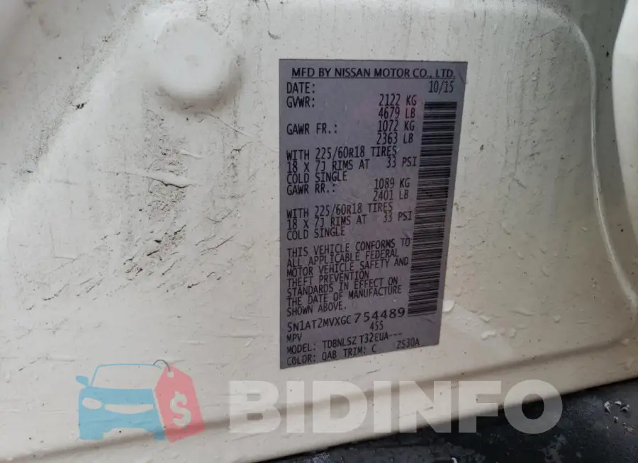 5N1AT2MVXGC754489 Photo# 12