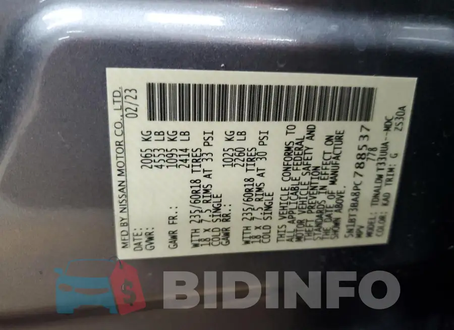 5N1BT3BA8PC788537 Photo# 13