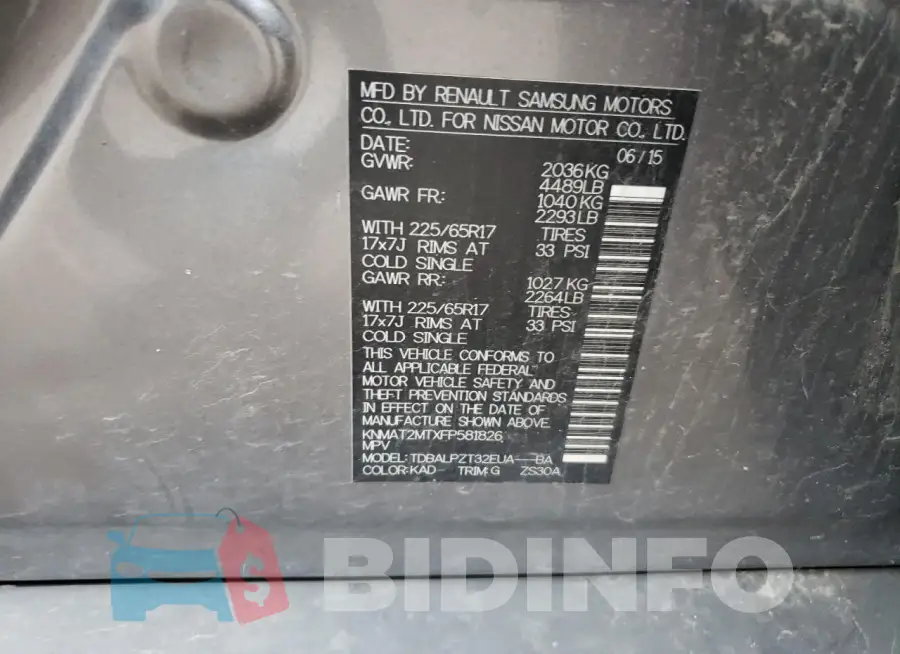 KNMAT2MTXFP581826 Photo# 13