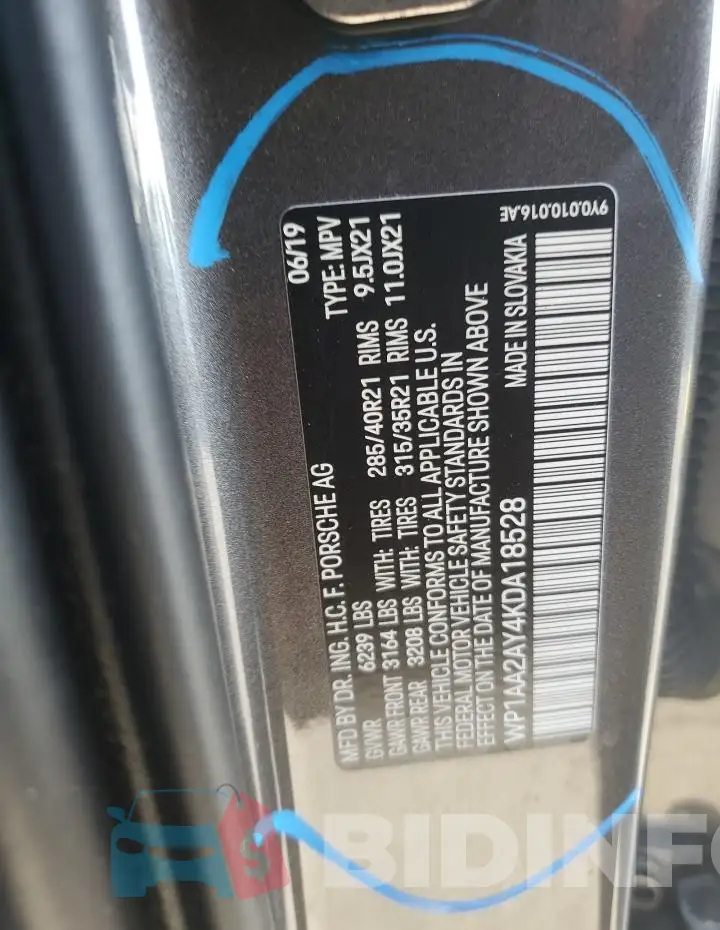 WP1AA2AY4KDA18528 Photo# 12