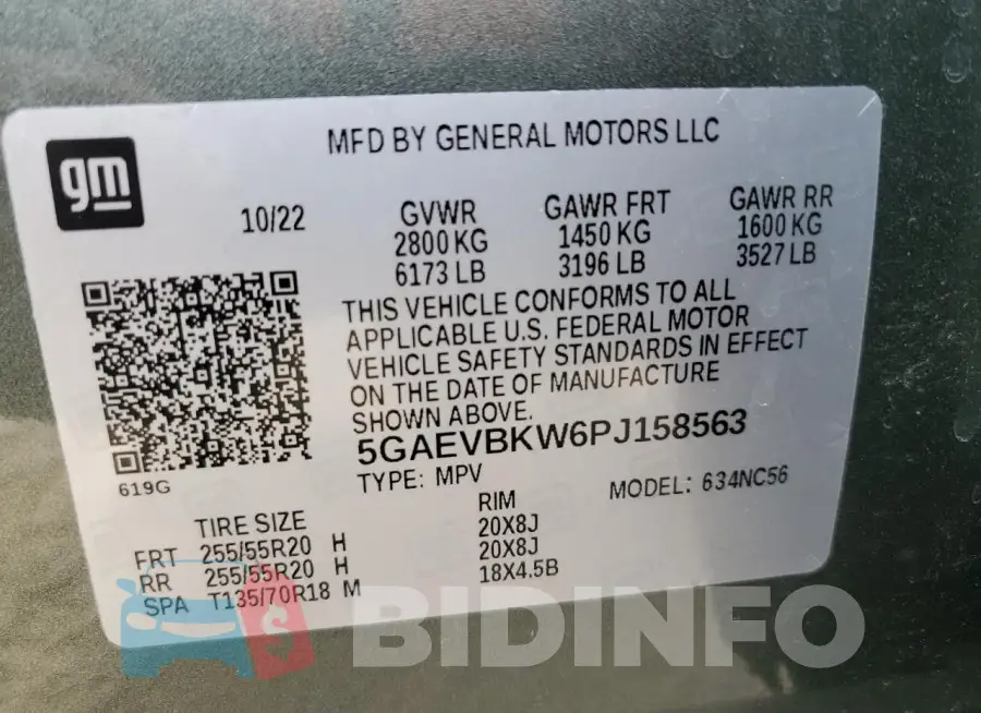 5GAEVBKW6PJ158563 Photo# 14