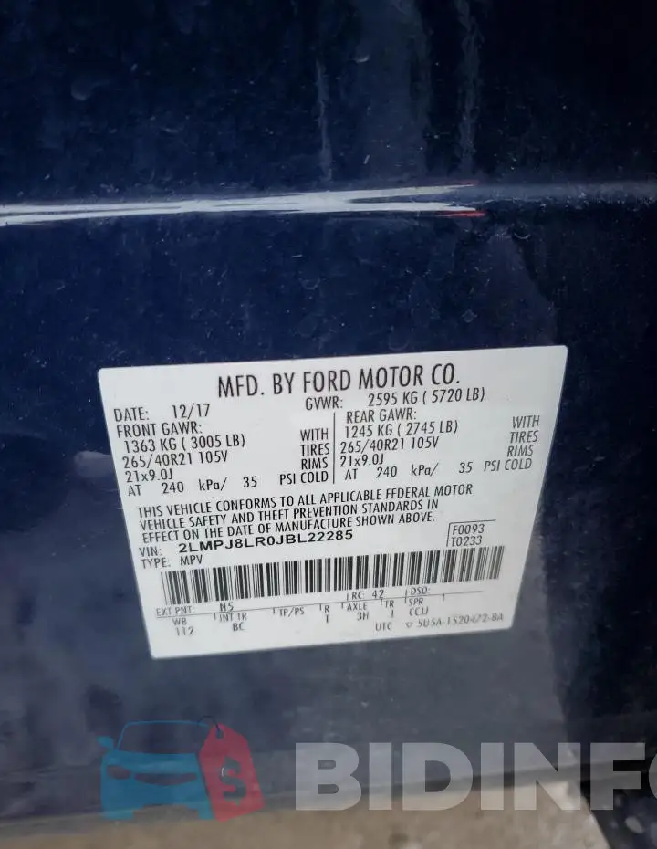 2LMPJ8LR0JBL22285 Photo# 14