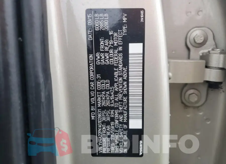 YV4A22PK4G1028631 Photo# 13