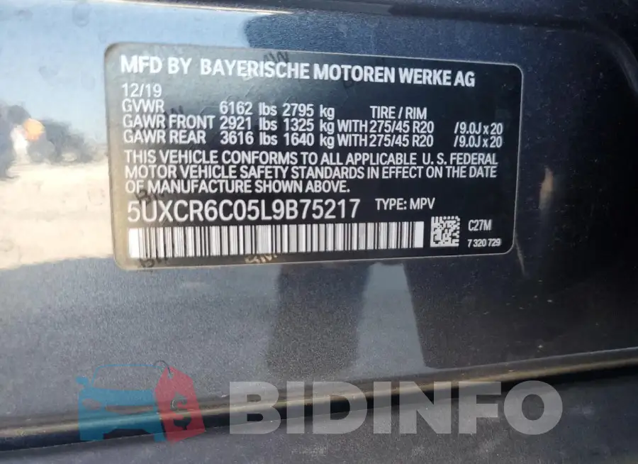 5UXCR6C05L9B75217 Photo# 13