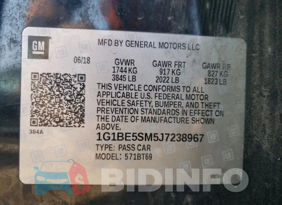 1G1BE5SM5J7238967 Photo# 12