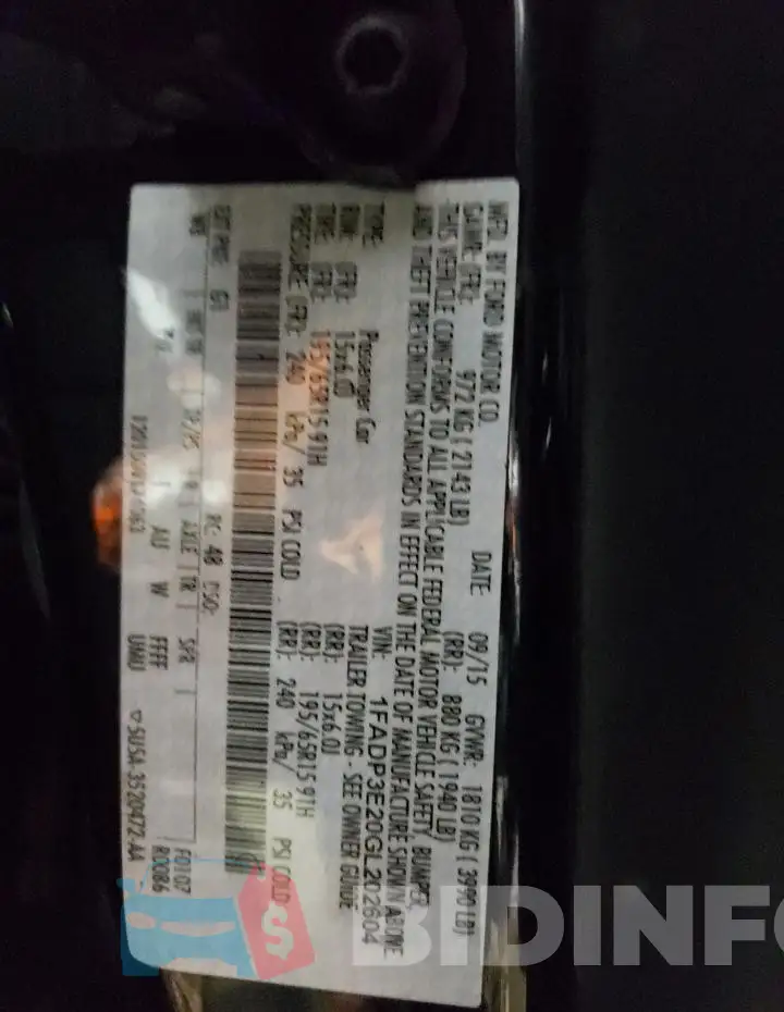 1FADP3E20GL202604 Photo# 12