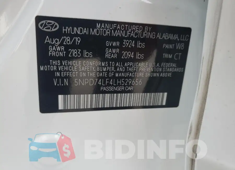 5NPD74LF4LH529656 Photo# 12