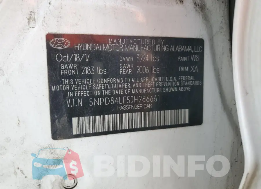 5NPD84LF5JH286661 Photo# 12