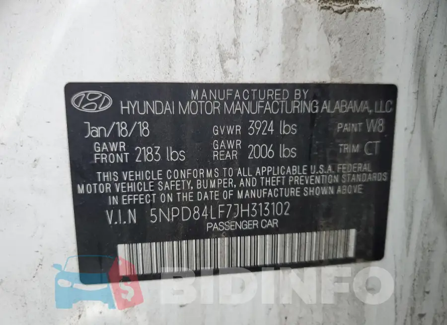 5NPD84LF7JH313102 Photo# 12