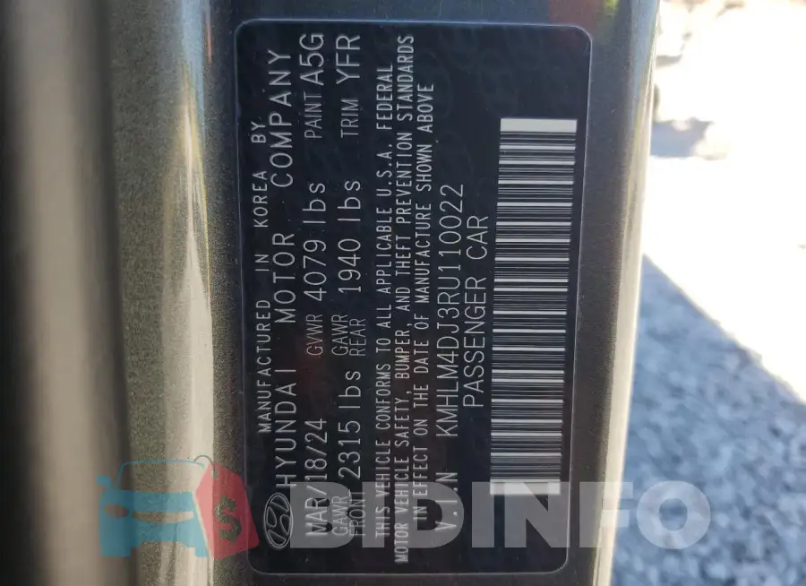 KMHLM4DJ3RU110022 Photo# 13