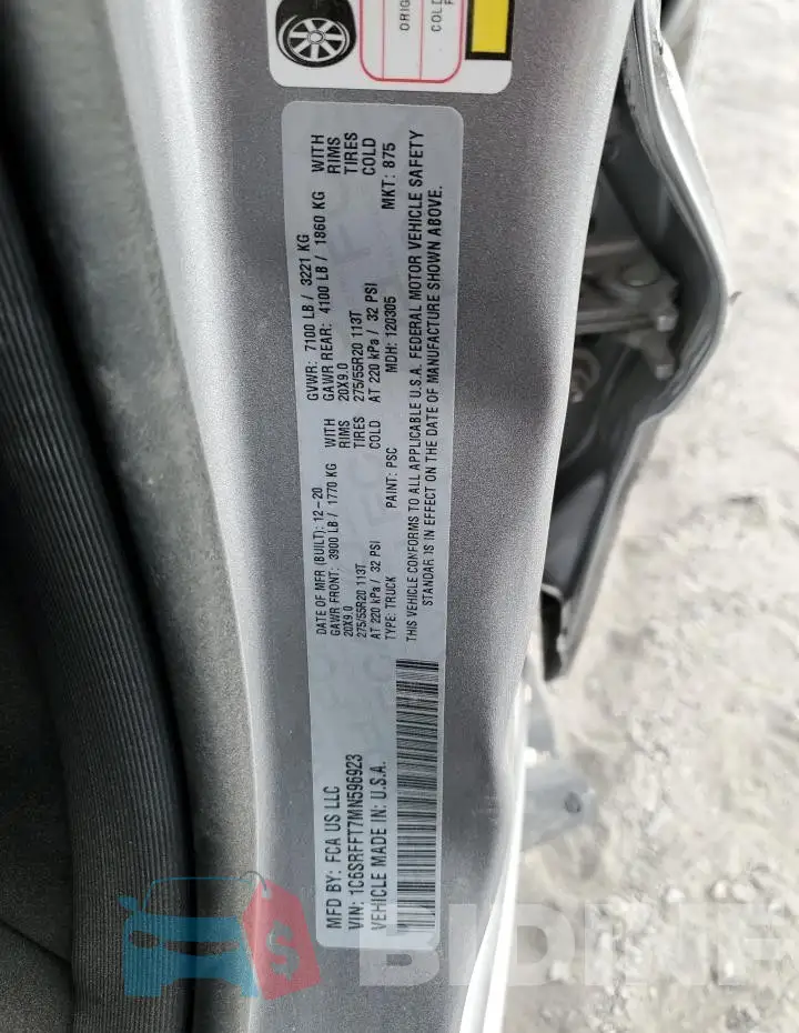 1C6SRFFT7MN596923 Photo# 13