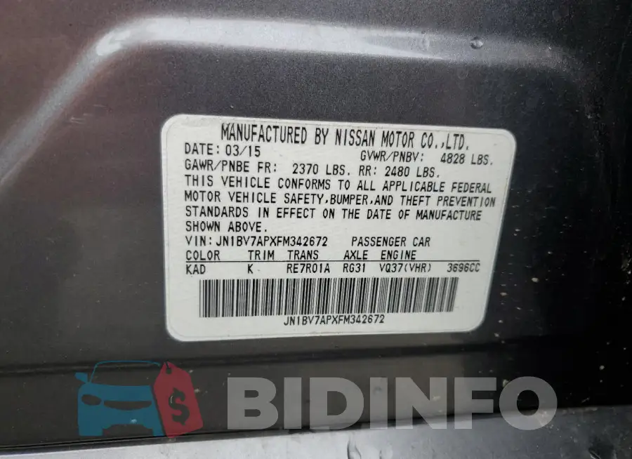 JN1BV7APXFM342672 Photo# 13