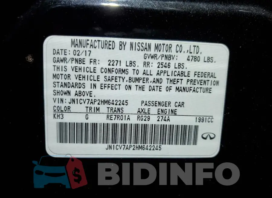 JN1CV7AP2HM642245 Photo# 12