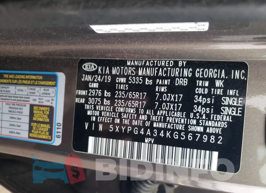5XYPG4A34KG567982 Photo# 13