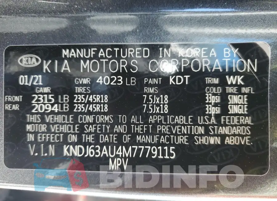 KNDJ63AU4M7779115 Photo# 13