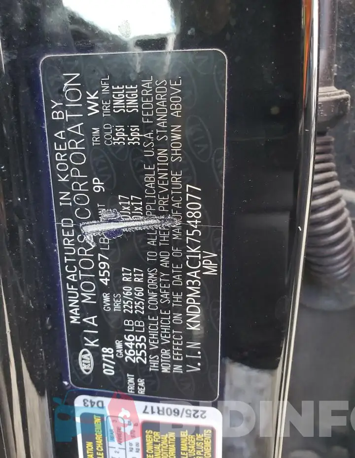 KNDPM3AC1K7548077 Photo# 13