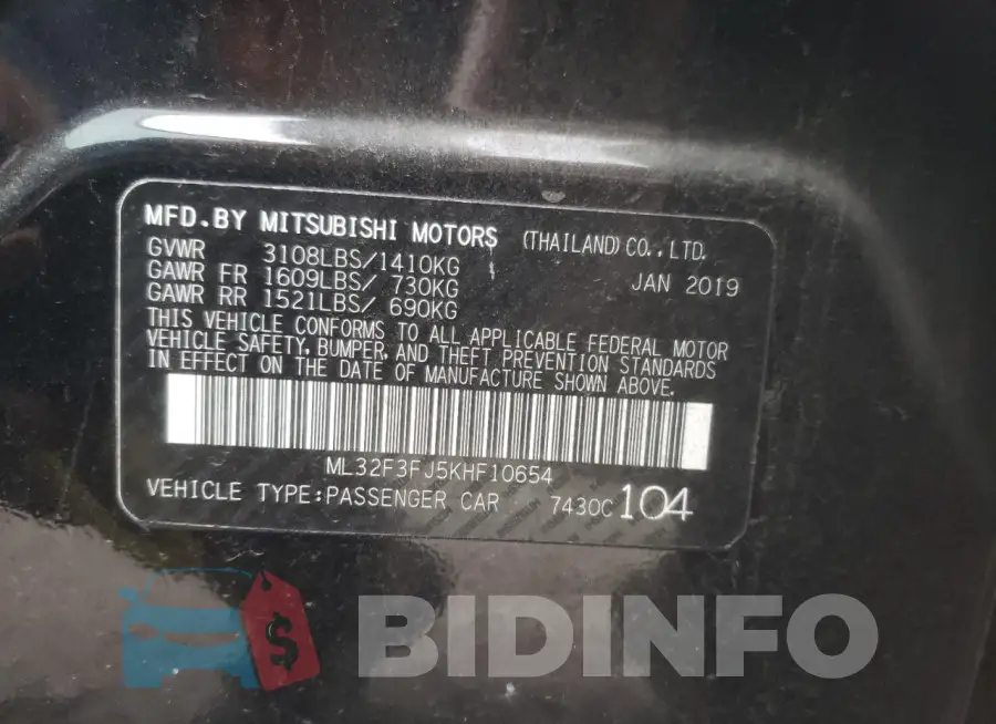 ML32F3FJ5KHF10654 Photo# 12