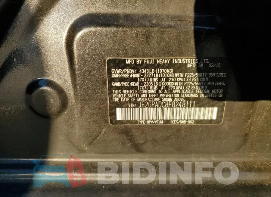 JF2GPADC8F8248111 Photo# 12