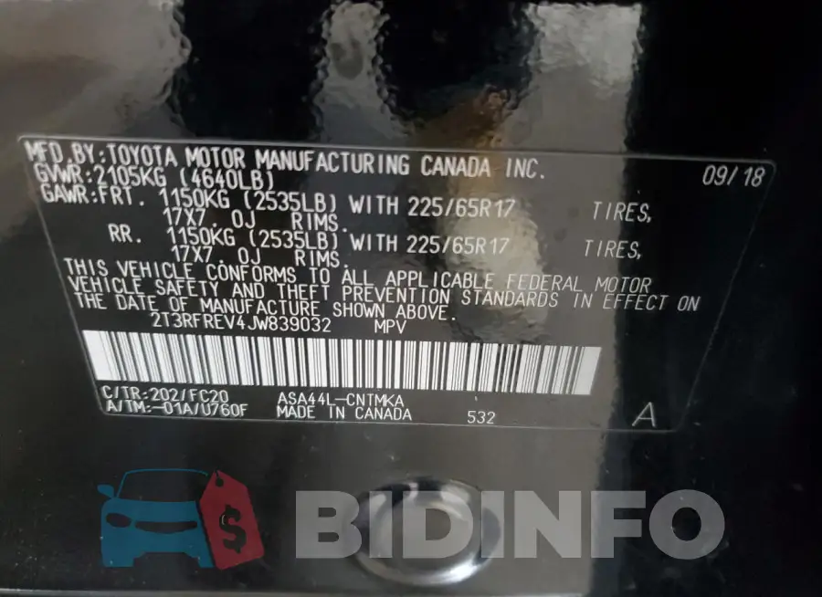 2T3RFREV4JW839032 Photo# 14