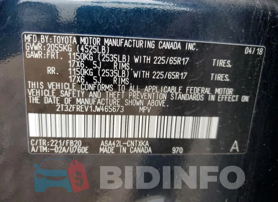 2T3ZFREV1JW465673 Photo# 13