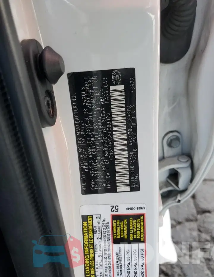 4T1S31AK3NU589028 Photo# 12