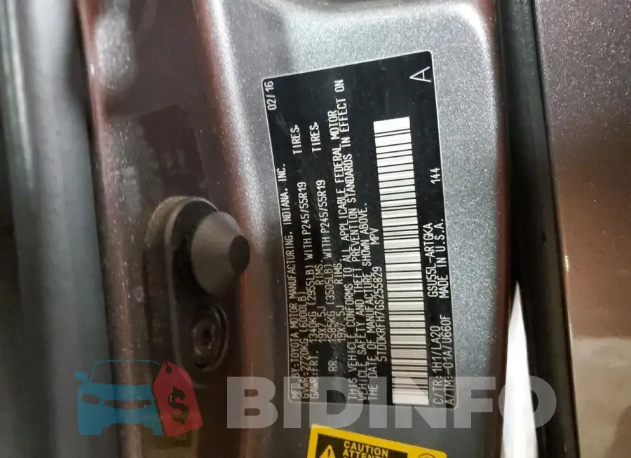 5TDDKRFH7GS255829 Photo# 14