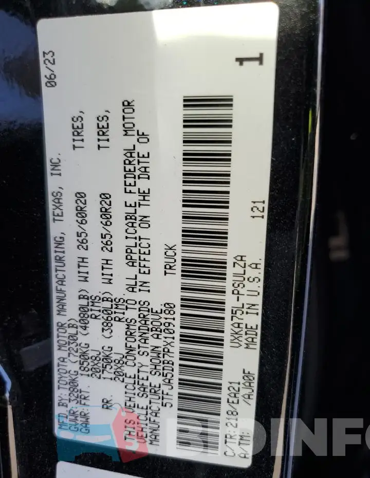 5TFJA5DB7PX109180 Photo# 12