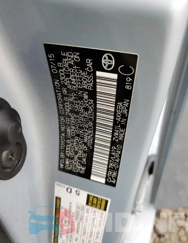 JTDZN3EU9FJ039534 Photo# 13