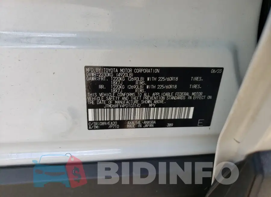 JTMD6RFV4PD103142 Photo# 14
